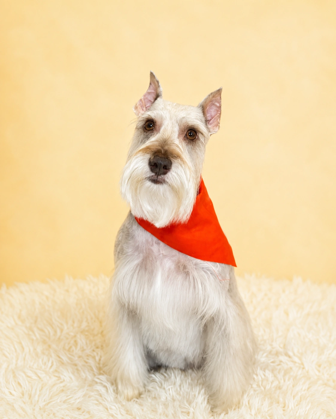 Schnauzer in red bandana
